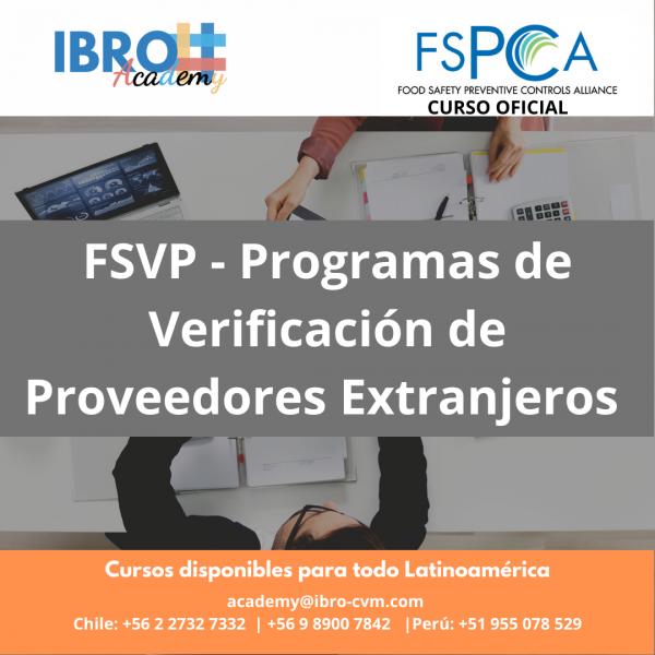 FSVP Programas de verificación de proveedores extranjeros