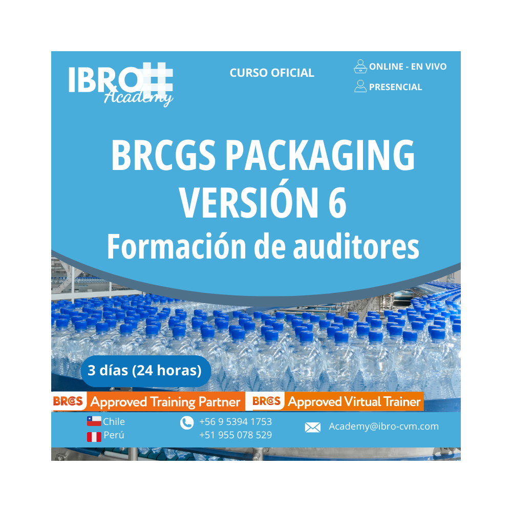 Formación de auditores en BRCGS Packaging Materials V6