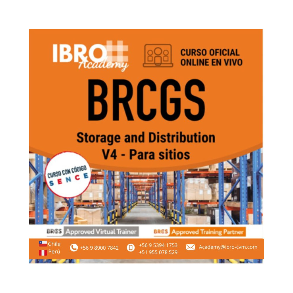 Curso Oficial | BRCGS Storage and Distribution V4 - Para sitios