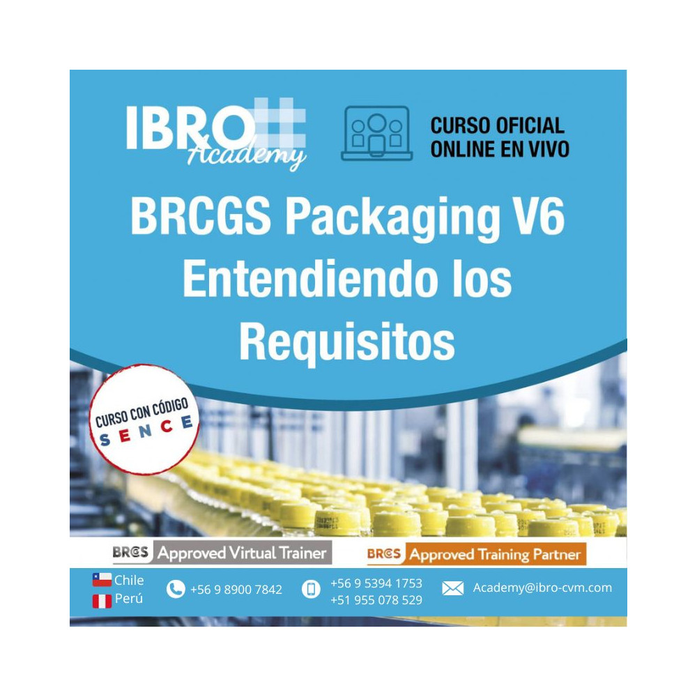 Curso oficial - BRCGS Packaging Materials V6