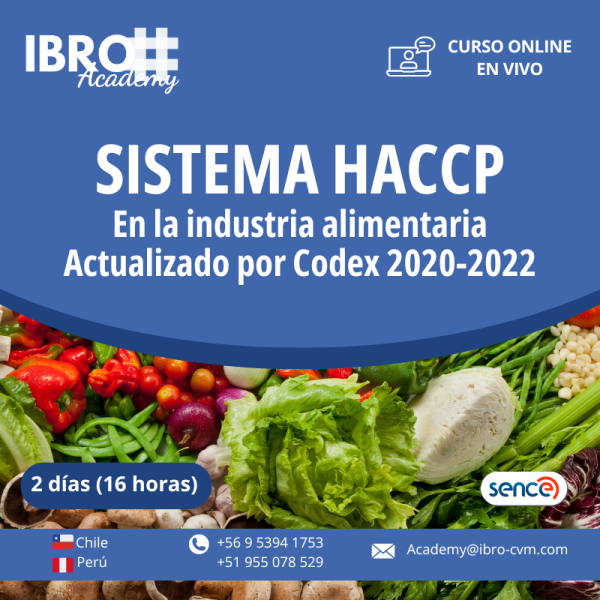 Curso online - en vivo| Sistema de HACCP