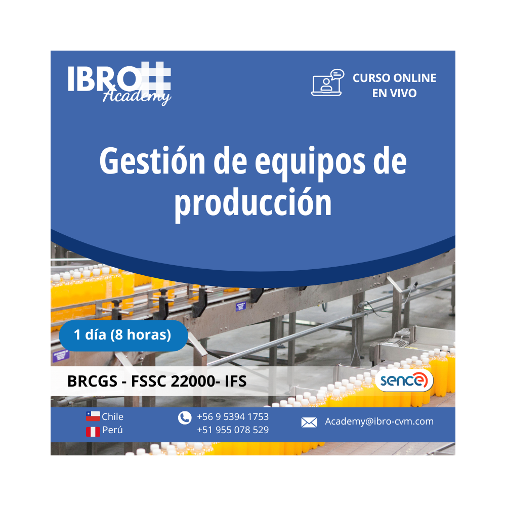 Gestión de equipos - Normas BRCGS, IFS y FSSC 22000