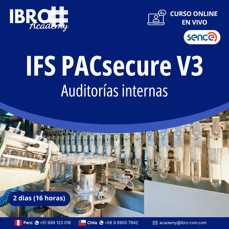 Curso online - en vivo | Auditorías internas IFS PACSecure 2 Curso online - en vivo | Auditorías internas IFS PACSecure 2